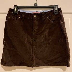 Brown vineyard vines corduroy skirt